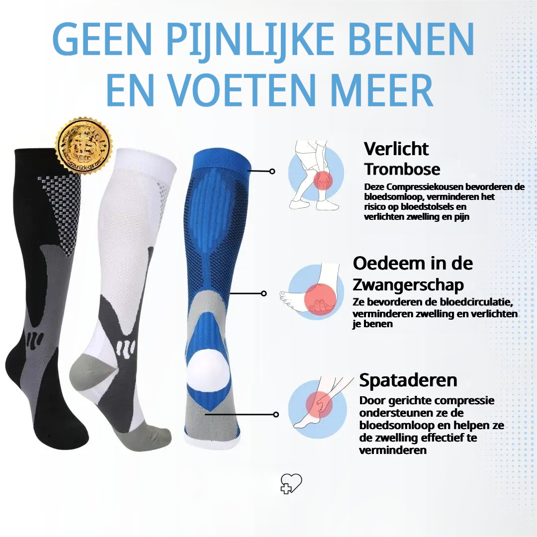 Premium Compressiekousen | Voor een pijnvrij leven