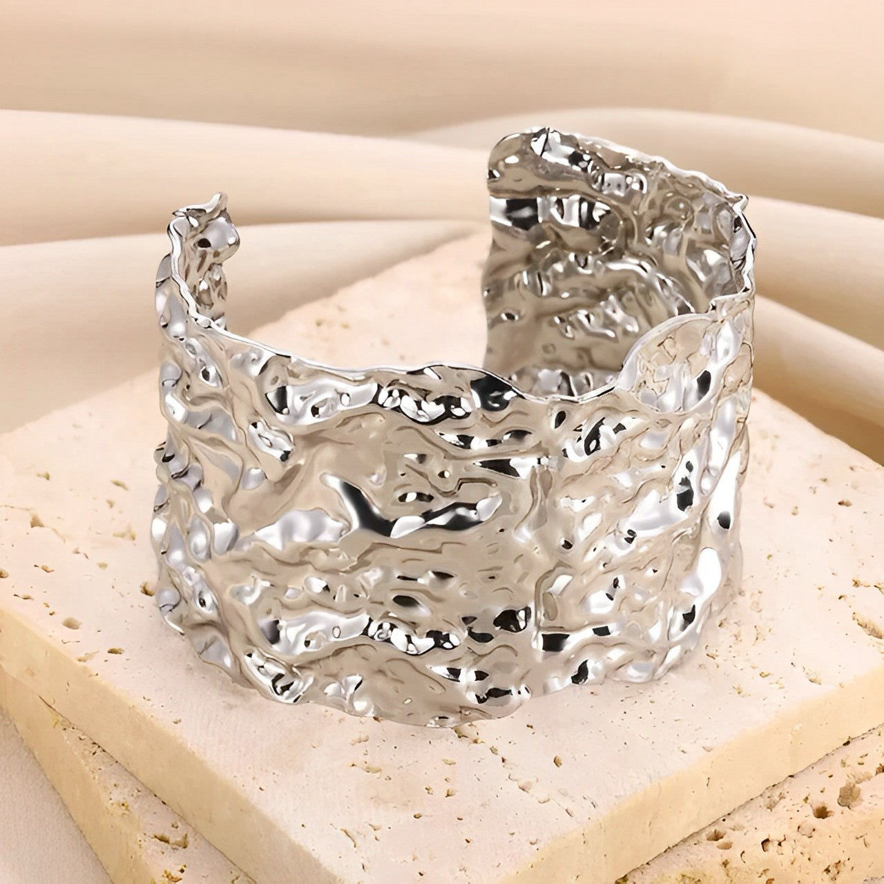 Bracelet Argent Martelé