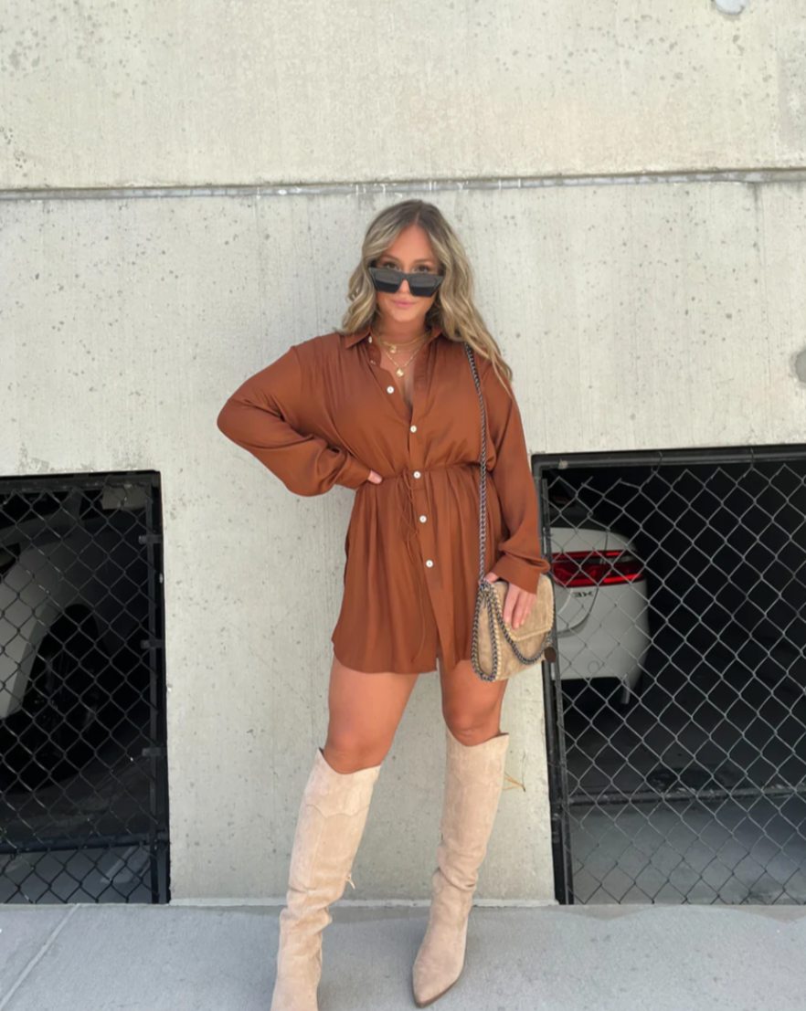 Jessica | Trendy satijnen romper jurk